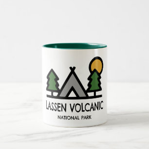 Nationalparken Lassen Volcanic Två-Tonad Mugg