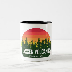 Nationalparken Lassen Volcanic Två-Tonad Mugg