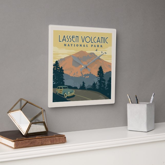 Nationalparken Lassen Volcanic | Väg Resa Fyrkantig Klocka (Kontor)