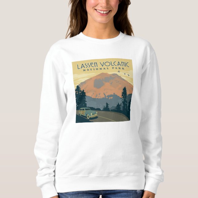 Nationalparken Lassen Volcanic | Väg Resa T Shirt (Framsida)