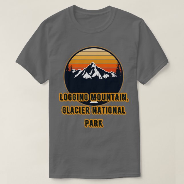 Nationalparken Logging Mountain Glacier T Shirt (Design framsida)