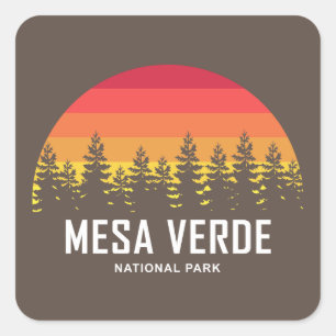 Nationalparken Mesa Verde Fyrkantigt Klistermärke