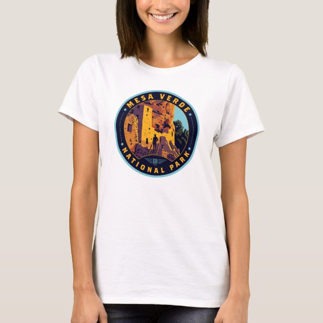Nationalparken Mesa Verde T Shirt (Framsida)