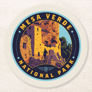 Nationalparken Mesa Verde Underlägg Papper Rund