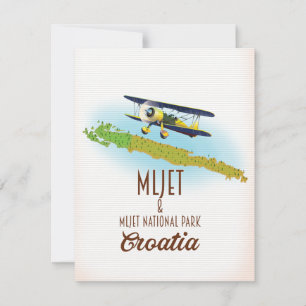 Nationalparken Mljet Kroatien karta