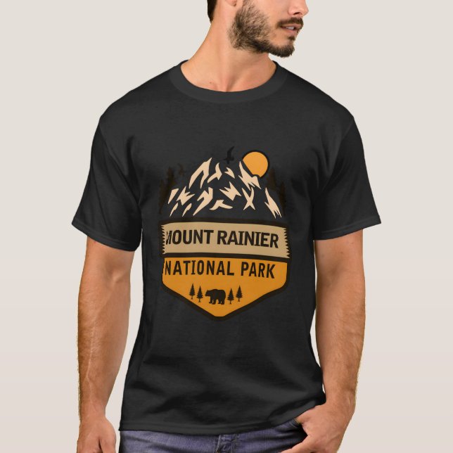 Nationalparken Monte rainier T Shirt (Framsida)