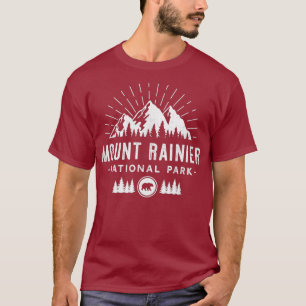 Nationalparken Mount Rainier - Retro-gåva T Shirt