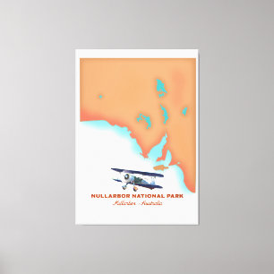 Nationalparken Nullarbor Australien karta Canvastryck