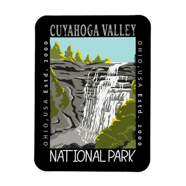 Nationalparken Ohio Distress i Cuyahoga Valley Magnet (Vertikal)