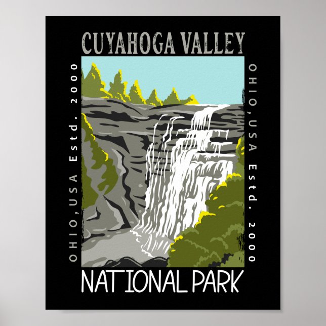 Nationalparken Ohio Distress i Cuyahoga Valley Poster (Framsidan)