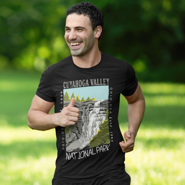 Nationalparken Ohio Distress i Cuyahoga Valley T Shirt (Skapare uppladdad)