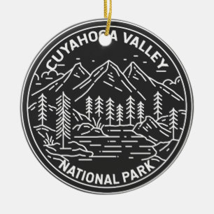 Nationalparken Ohio Monoline i Cuyahoga Valley Julgransprydnad Keramik