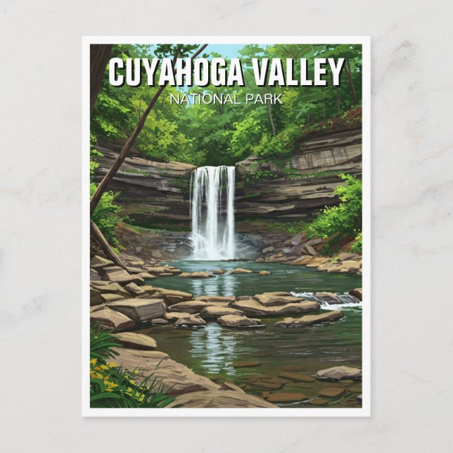 Nationalparken Ohio Travel i Cuyahoga Valley Vykort (Framsida)