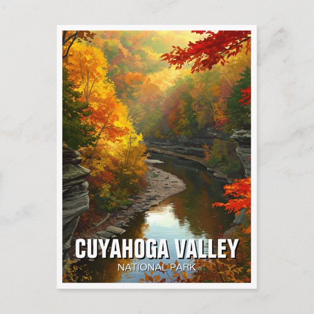 Nationalparken Ohio Travel i Cuyahoga Valley Vykort (Framsida)