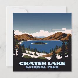 Nationalparken Oregon Snö vid Crater Sjö