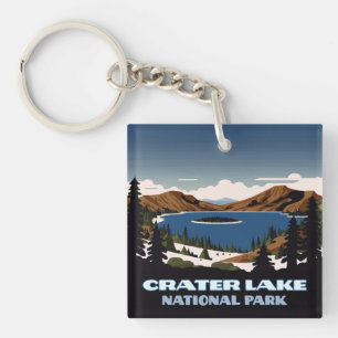 Nationalparken Oregon Snö vid Crater Sjö