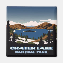 Nationalparken Oregon Snö vid Crater Sjö Magnet