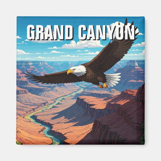 Nationalparken örn Grand Canyon Magnet (Framsidan)