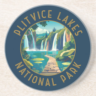 Nationalparken Plitvice Sjöar Kroatien Distress Underlägg