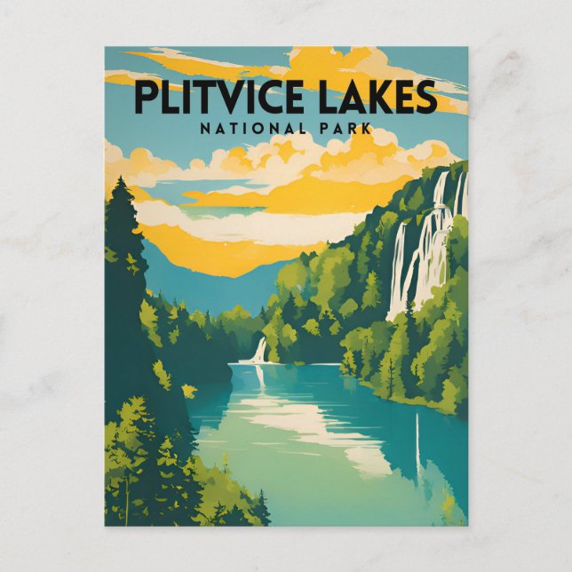 Nationalparken Plitvice Sjöar Traditionella resor Vykort (Framsida)