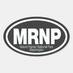 Nationalparken Rainier Ovalt Klistermärke