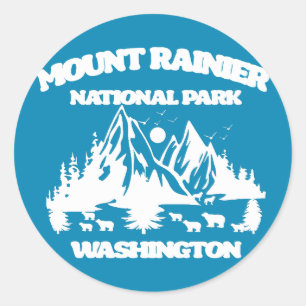 Nationalparken Rainier Runt Klistermärke