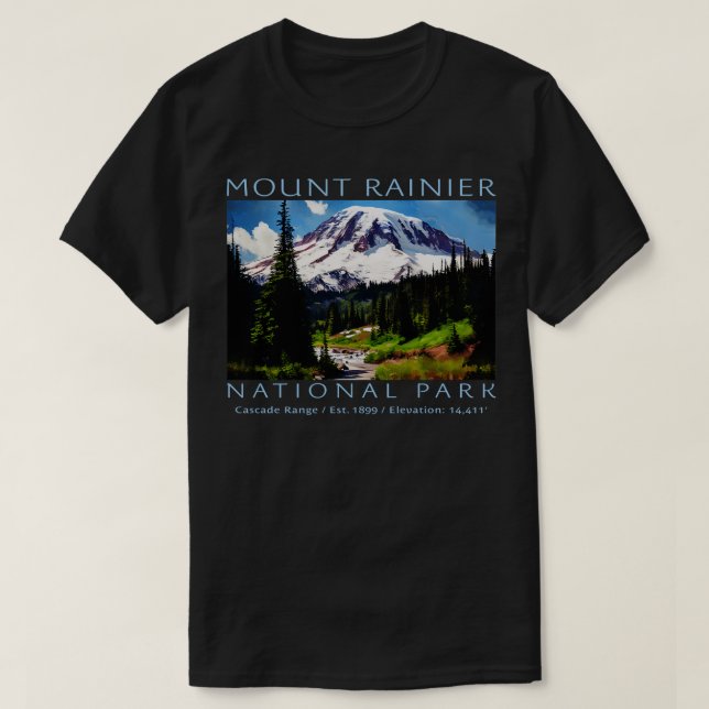 Nationalparken Rainier T Shirt (Design framsida)