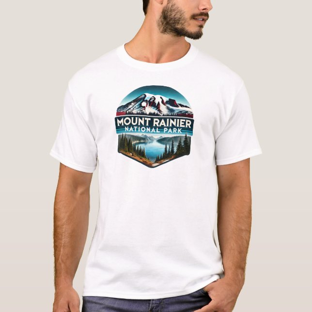 Nationalparken Rainier T Shirt (Framsida)