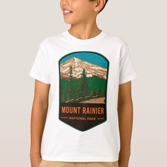 Nationalparken Rainier T Shirt (Framsida)