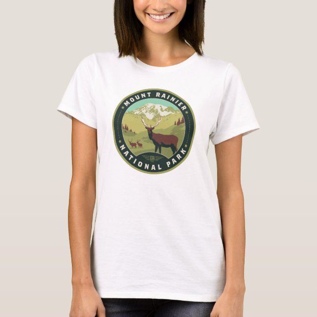 Nationalparken Rainier T Shirt (Framsida)