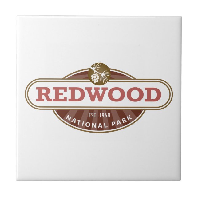 Nationalparken Redwood Kakelplatta (Framsidan)