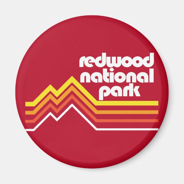 Nationalparken Redwood Magnet (Framsidan)