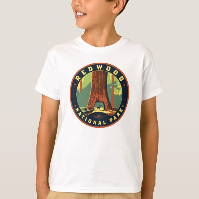 Nationalparken Redwood T Shirt (Framsida)