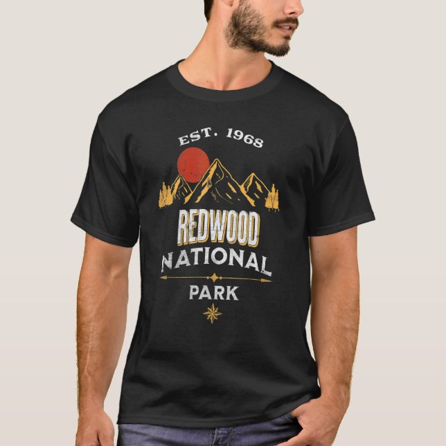 Nationalparken Redwood T Shirt (Framsida)