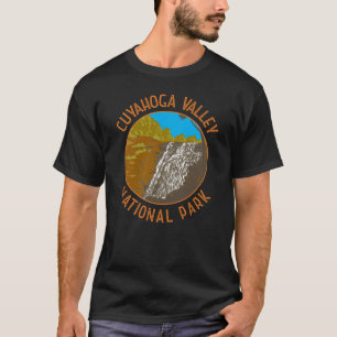 Nationalparken Retro Distress i Cuyahoga Valley T Shirt