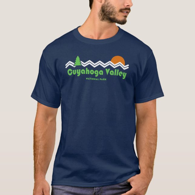 Nationalparken Retro i Cuyahoga Valley T Shirt (Framsida)