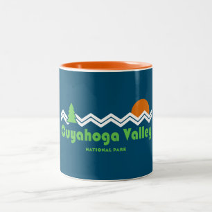 Nationalparken Retro i Cuyahoga Valley Två-Tonad Mugg