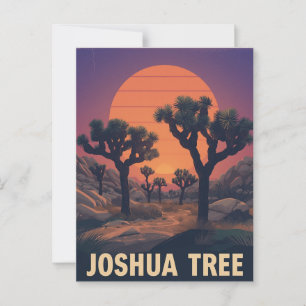 Nationalparken Retro Joshua Träd Vykort