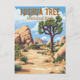 Nationalparken Retro Joshua Träd Vykort