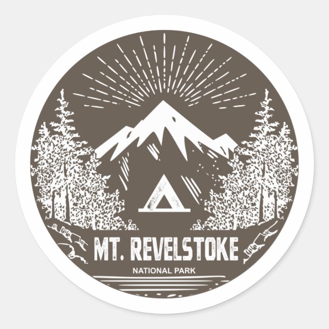 Nationalparken Revelstoke Runt Klistermärke (Framsida)