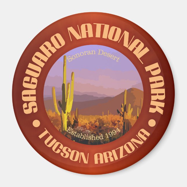 Nationalparken Saguaro (C) Magnet (Framsidan)