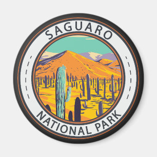Nationalparken Saguaro Cacti i Vår Badge Magnet
