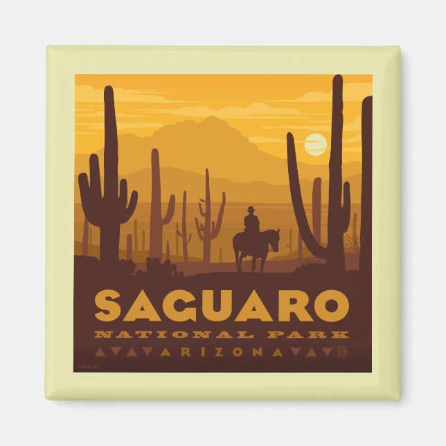Nationalparken Saguaro Square | Arizona Magnet (Framsidan)
