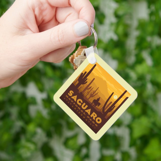 Nationalparken Saguaro Square | Arizona Nyckelring (Hand)