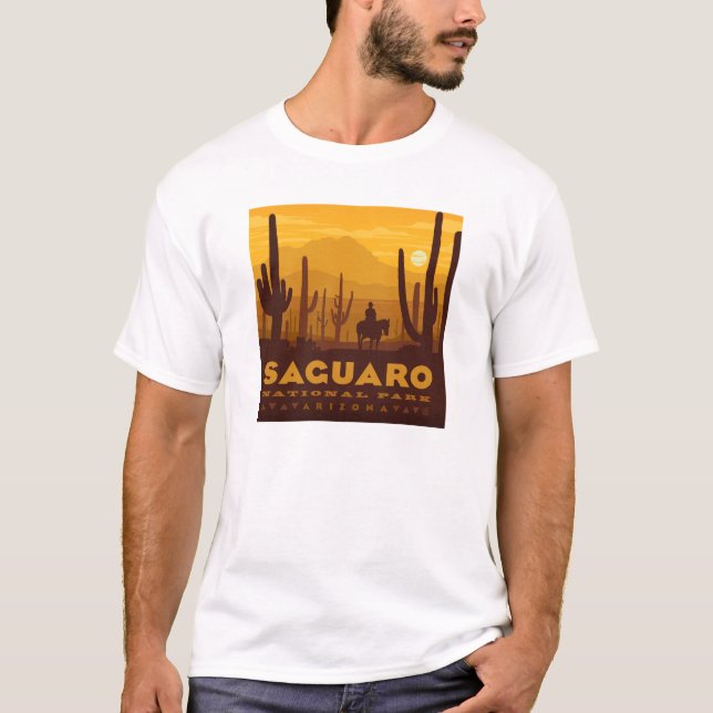 Nationalparken Saguaro Square | Arizona T Shirt (Framsida)