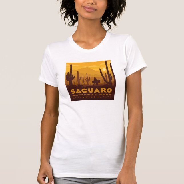 Nationalparken Saguaro Square | Arizona T Shirt (Framsida)