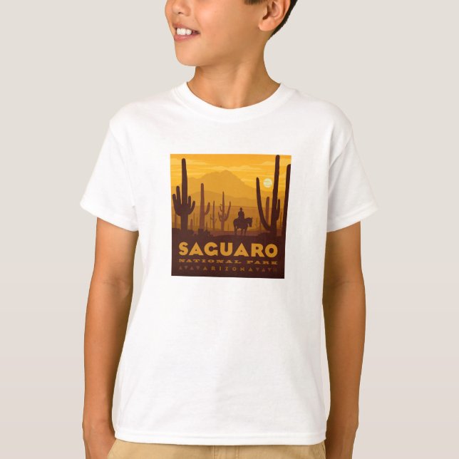 Nationalparken Saguaro Square | Arizona T Shirt (Framsida)