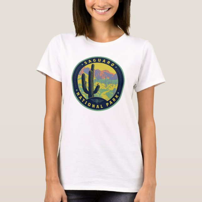 Nationalparken Saguaro T Shirt (Framsida)