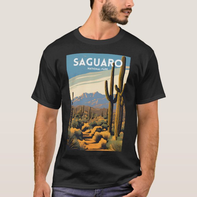 Nationalparken Saguaro T Shirt (Framsida)