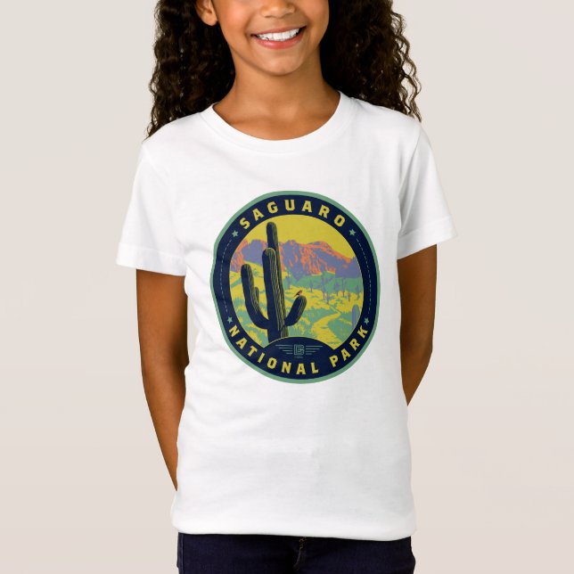 Nationalparken Saguaro T Shirt (Framsida)